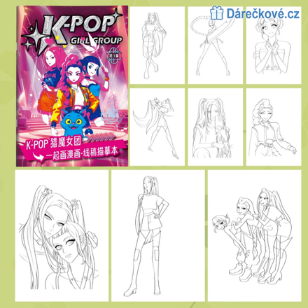 Omalovánky K-pop: Lovkyně démonů (Demon Hunters)