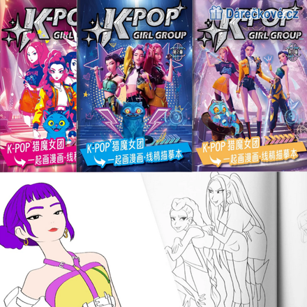 Omalovánky K-pop: Lovkyně démonů (Demon Hunters)