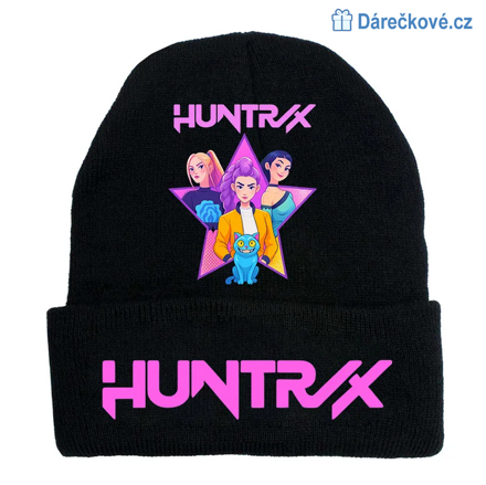 Černá zimní čepice K-pop: Lovkyně démonů (Demon Hunters)