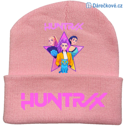 Růžová zimní čepice K-pop: Lovkyně démonů (Demon Hunters)