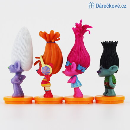 Čtyři figurky z filmu Trolové (Trolls)
