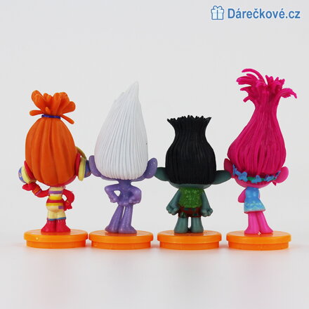 Čtyři figurky z filmu Trolové (Trolls)