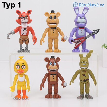 Figurky ze hry Five Nights at Freddy's, 6 ks (3 sety)