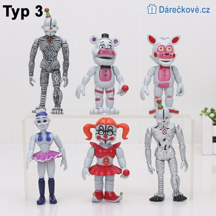Figurky ze hry Five Nights at Freddy's, 6 ks (3 sety)