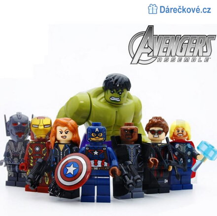 Avengers, 8 ks Mini figurky kompatibilní s Lego