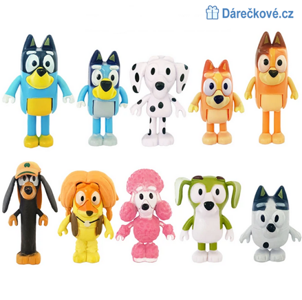 Figurky z pohádky Bluey 10ks