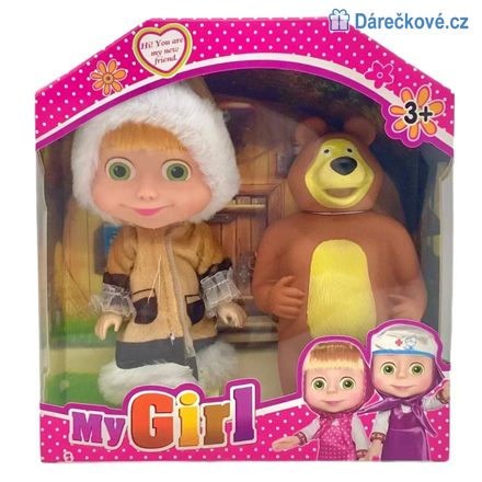 Figurky Máša z pohádky Máša a medvěd (Masha Bear), 4 typy