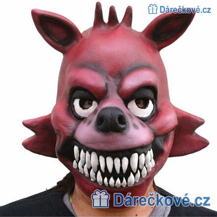 Latexová maska Liška Foxy hry ze Five Nights at Freddy's (karnevalový kostým)
