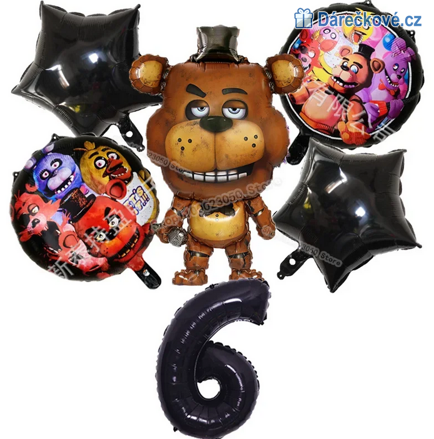 Set foliových balonků Five Nights at Freddy's (Pět nocí u Freddyho)