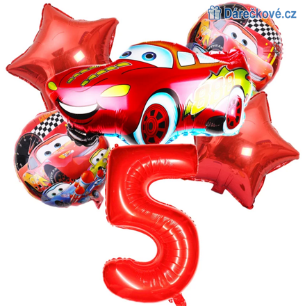 Cars narozeninový set balonků 6ks, typ 1