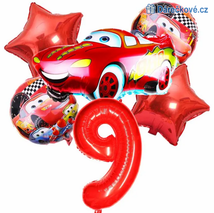 Cars narozeninový set balonků 6ks, typ 1