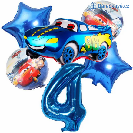 Cars narozeninový set balonků 6ks, typ 2