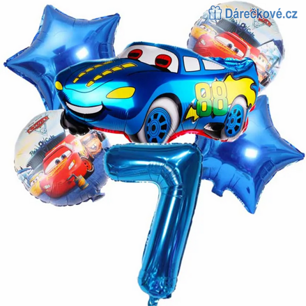 Cars narozeninový set balonků 6ks, typ 2