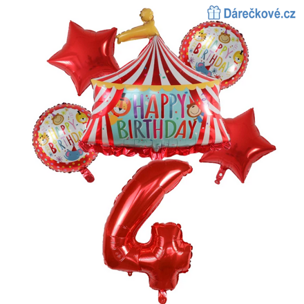 Cirkus narozeninový set balonků 6ks