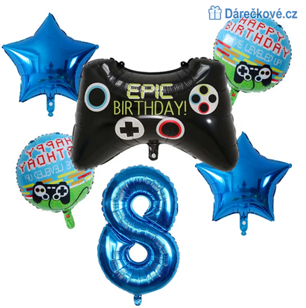 Game narozeninový set balonků 6ks, typ 1