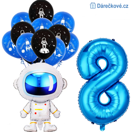 Kosmonaut narozeninový set balonků 10ks