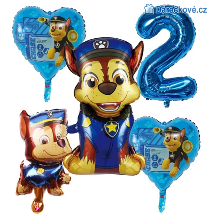Tlapková patrola (Paw Patrol) narozeninový set balonků 5ks, typ 1