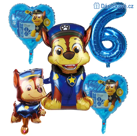 Tlapková patrola (Paw Patrol) narozeninový set balonků 5ks, typ 1