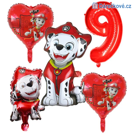 Tlapková patrola (Paw Patrol) narozeninový set balonků 5ks, typ 2