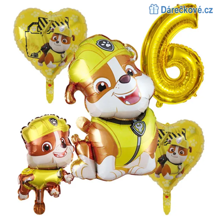 Tlapková patrola (Paw Patrol) narozeninový set balonků 5ks, typ 3