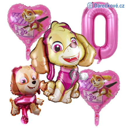 Tlapková patrola (Paw Patrol) narozeninový set balonků 5ks, typ 4