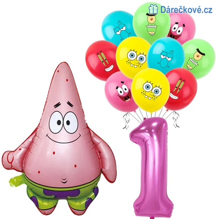 Patrik ze Spongeboba narozeninový set balonků 12ks