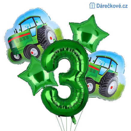 Traktor narozeninový set balonků 5ks