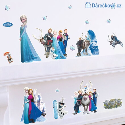 Samolepka Ledové království (Elza a Anna, Frozen) 60x33 cm - mix obrázků