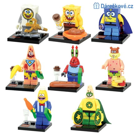 Spongebob figurky kompatibilní s Lego 8ks
