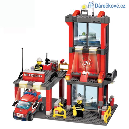 Hasičská stanice 300ks kompatibilní s Lego 
