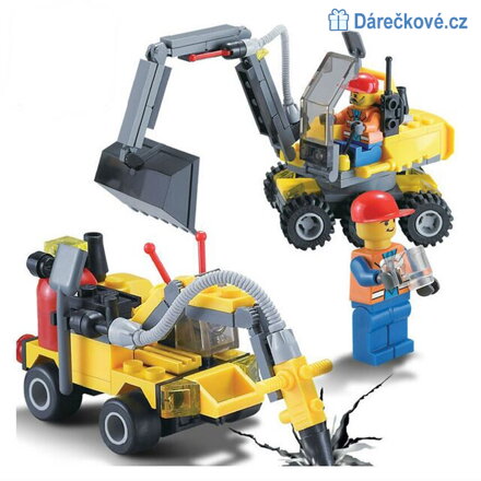 Bagr s bagristou 196 dílků  kompatibilní s Lego
