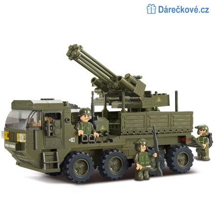 Vojenské nákladní auto, 306 dílků,  kompatibilní s Lego