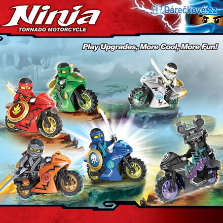 Figurky Ninjago Phantom s motocykly 6ks, kompatibilní s Lego