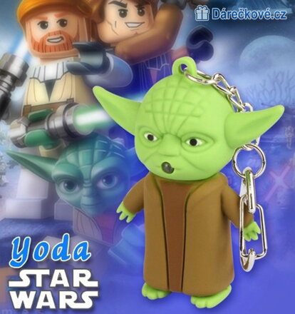 Led klíčenka na klíče Star Wars Yoda (hračky Hvězdné války)