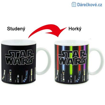 Star wars měnící se magický hrneček reagující na teplo (hračky Hvězdné války)