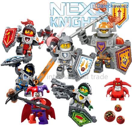 Figurky Nexo knights - 6 ks rytířů, kompatibilní s Lego