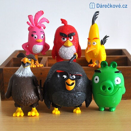 Figurky Angry birds a prasata, 6ks