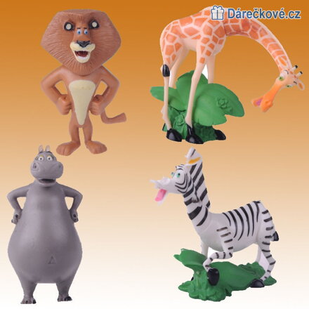 Figurky z filmu Madagaskar, vel.8cm, 4ks