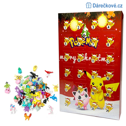 Adventní kalendář s figurkami Pokemon, typ 2