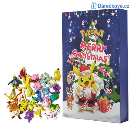 Adventní kalendář s figurkami Pokemon, typ 3