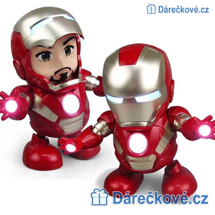 Svítící, hrající a tancující Iron Man, vel. 19cm