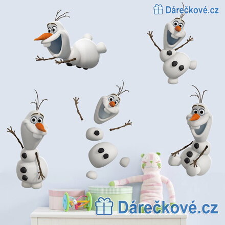 Samolepka Ledové království – 5x sněhulák Olaf (Frozen)