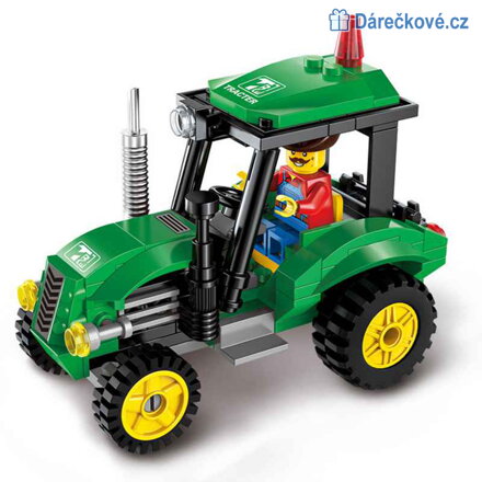 Traktor, 112 dílků, kompatibilní s Lego