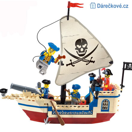 Pirátská loď, 188 dílků, kompatibilní s lego