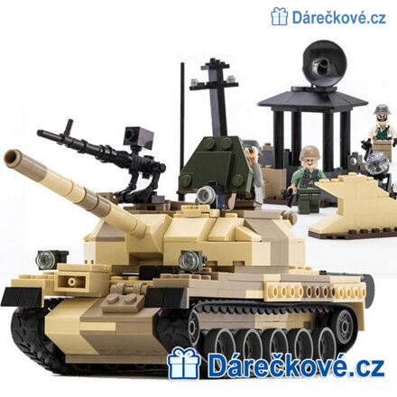 Tank T-62, 372 dílků, kompatibilní s Lego