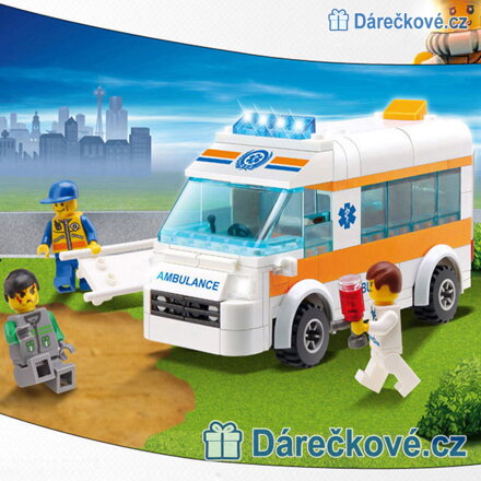 Ambulance (sanitka) , 199 dílků, kompatibilní s Lego