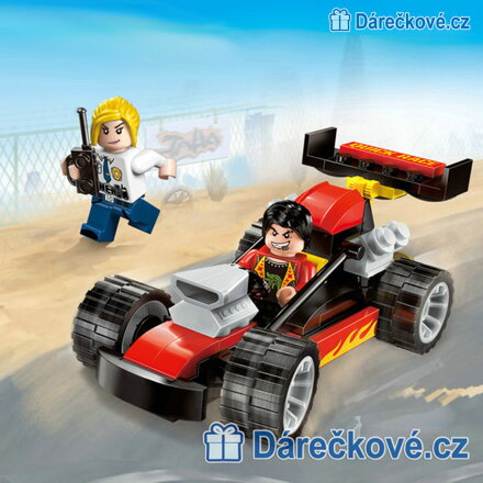 Závodník s policistkou, 93 dílků (stavebnice typu Lego)