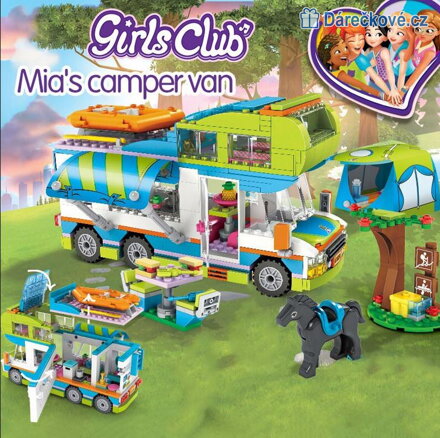 Otevírací obytné auto - karavan, 534 dílků (stavebnice typu Lego)