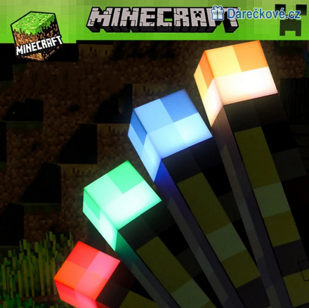 Lampička Minecraft, 4 barvy