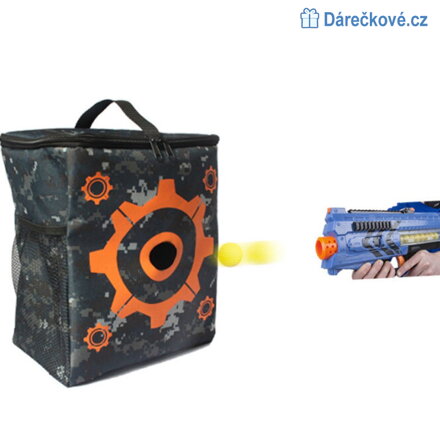 Multifunkční taška / batoh na uložení šipek Nerf s terčem